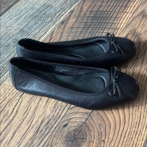 Born Black Ballet Flat Shoe Slipper Loafer Genuine Leather Women’s Size 8.5 - Picture 2 of 7